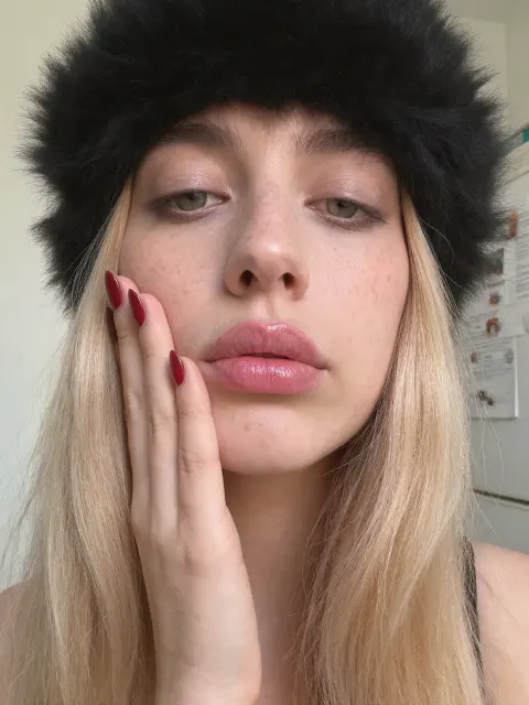 AI photo: fur hat close-up portrait, made with KREA 2